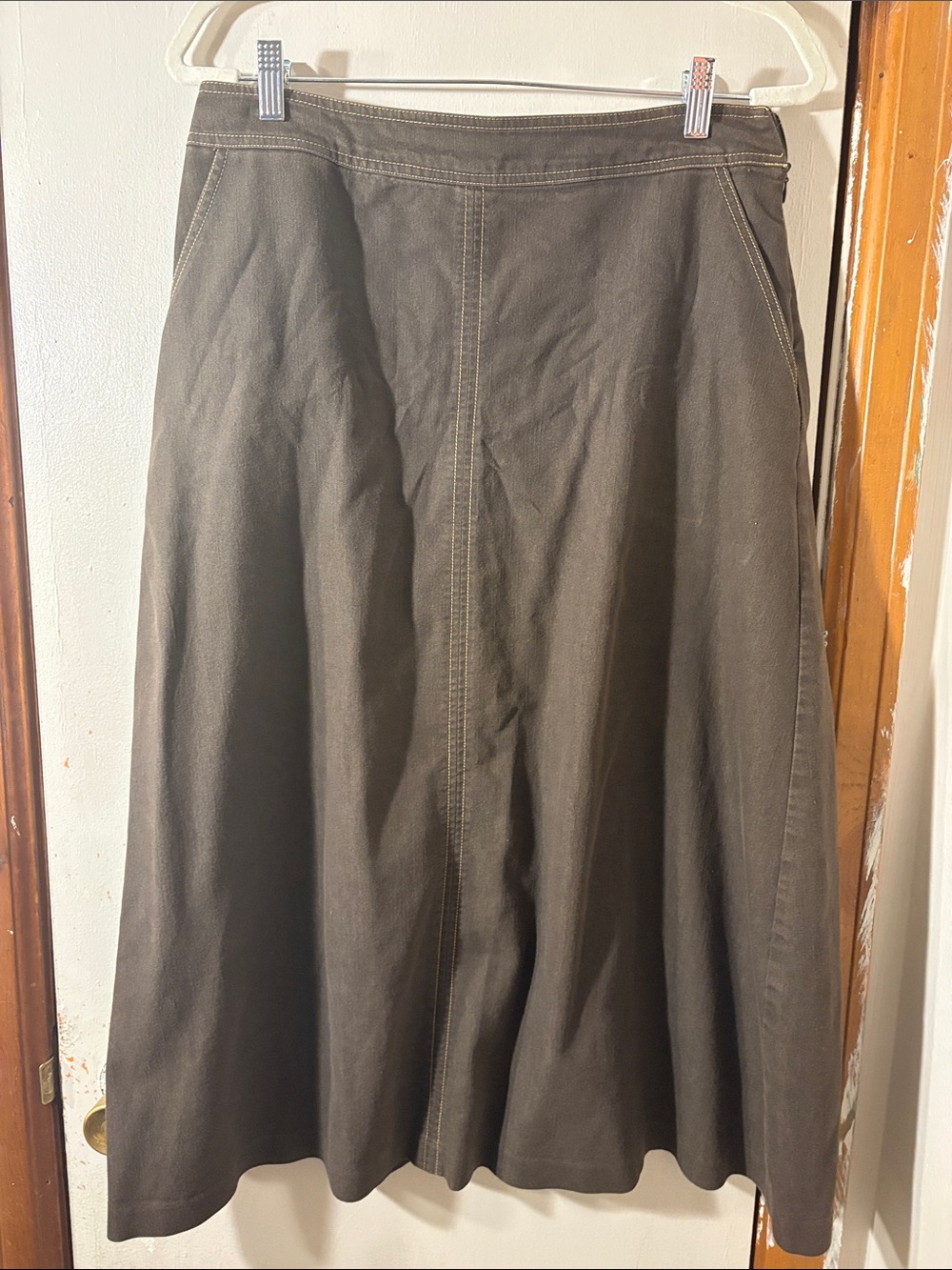 Appraisal Brown A-Line Midi Skirt